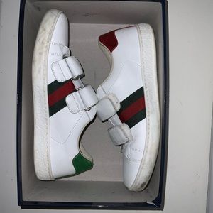 Gucci Children’s Ace Leather Sneakers